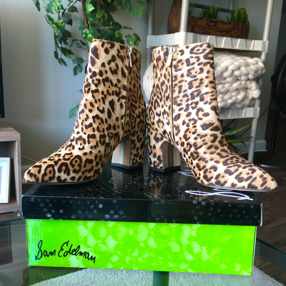 Sam Edelman hilty boots - leopard print